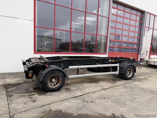 Reboque de chassis intercambiável Hüffermann HSA1860  2 Achs Abrollmulden Anhänger