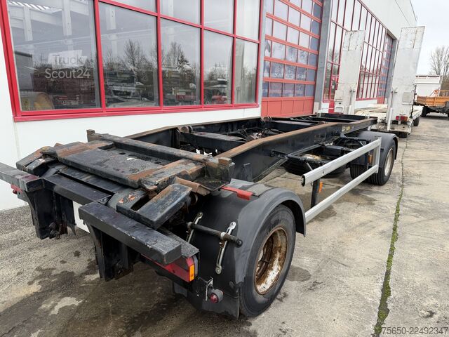 Reboque de chassis intercambiável Hüffermann HSA1860  2 Achs Abrollmulden Anhänger
