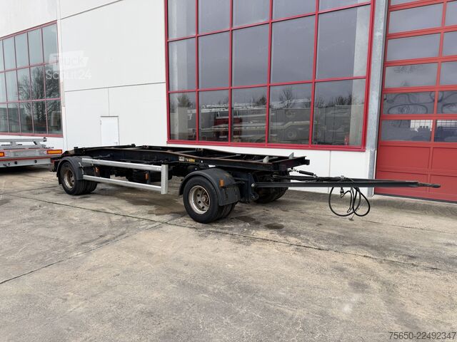 Reboque de chassis intercambiável Hüffermann HSA1860  2 Achs Abrollmulden Anhänger