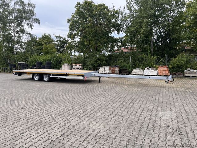 Atvira priekaba Möslein THT 14-G 7,20 L ausziehbar  13,9 t Tandemanhänger- Tieflader, ausziehbarLuftgefedert