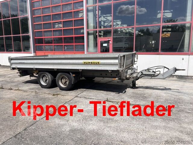 Trīspusējā pašizgāzēja piekabe Humbaur htk105024  Tandemkipper- Tieflader