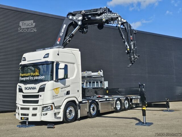 Krovimo platforma Scania R590 V8 / 8X2 / HIAB 1188 + JIB + WINCH
