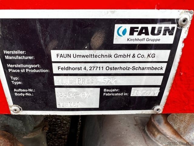 Απορριμματοφόρο MAN TGA 26.320 6x2 Faun Powerpress