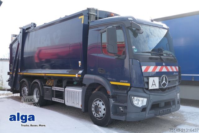 Šiukšliavežis MERCEDES-BENZ 2533 L Antos 6x2, Olympus 23W+, Terberg TCA-DE2