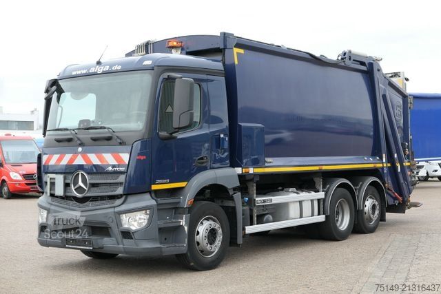 Šiukšliavežis MERCEDES-BENZ 2533 L Antos 6x2, Olympus 23W+, Terberg TCA-DE2