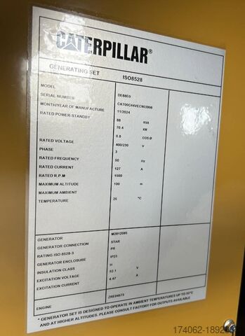 Αθροιστικό CAT DE88E0 - 88 kVA Generator - DPX-18012