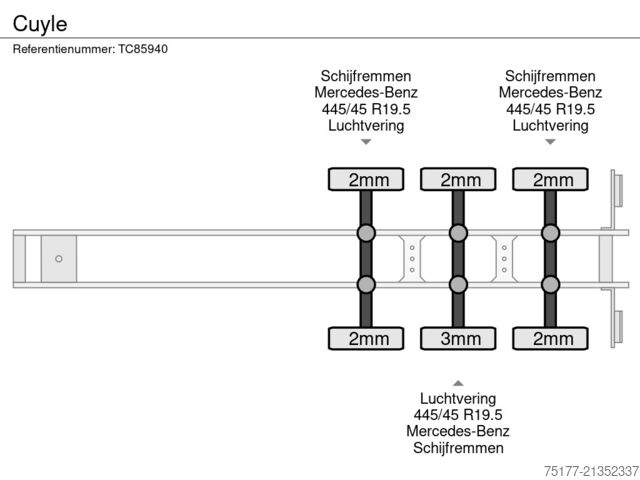 Платформенный трейлер Cuyle 