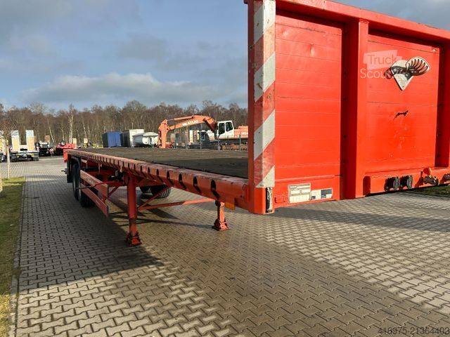 Nízkoložný návěs  Janzen Sattelauflieger Plateau hydr Heckausschub