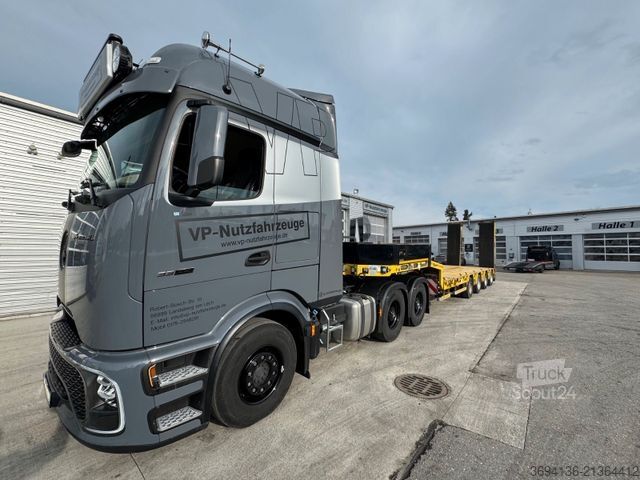 Zema profila puspiekabe GOLDHOFER STZ-MPA-4 (245) A 4 x gelenkt ausziehbar