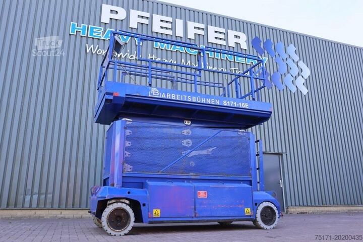 Nožnicový výťah PB LIFT S171-16E Electric, 17.3m Working Height, 400k