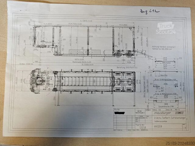 Düşük yükleyici Meusburger MTS-2 5.4 Meter Extandable 12 Tons Axles!