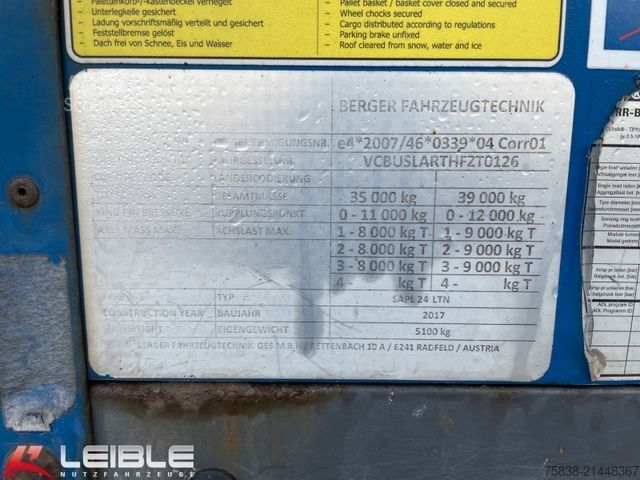 Otvorený náves s plachtou BERGER SAPL24*Standard Tautliner*Liftachse*Zerifikat*