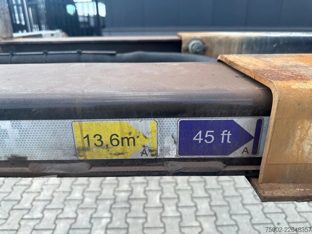 Transportul de containere D-TEC FLEXITRAILER / 45FT HC MULTI / BPW + drumbrakes...