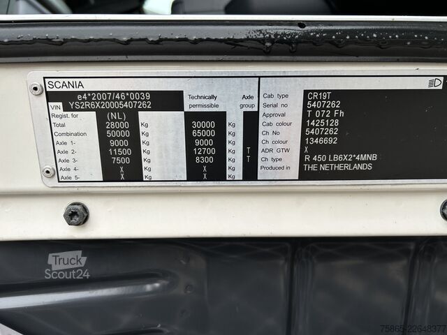 валіза Scania R450 Topline / 6x2 Steer + Lift Axle / Retarder...