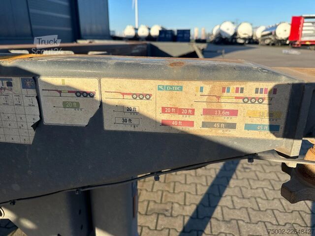Transport de conteneurs D-TEC FLEXITRAILER / 45FT High Cube MULTI / SAF + DIS...