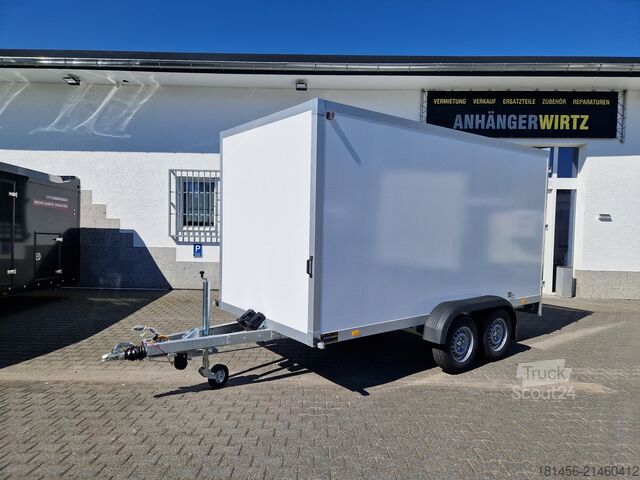 مقطورة صندوقية Wm Meyer direkt zum neuen 3500kg Sandwichkoffer 401x185x205cm Typ WM Meyer AZ 3540/185 Hecktüren