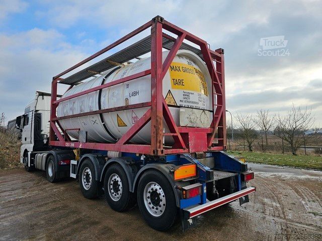 Полуремарке със сменяеми каросерии SCHMITZ CARGOBULL Tankchassis mit Tankcontainer, 424.676 KM