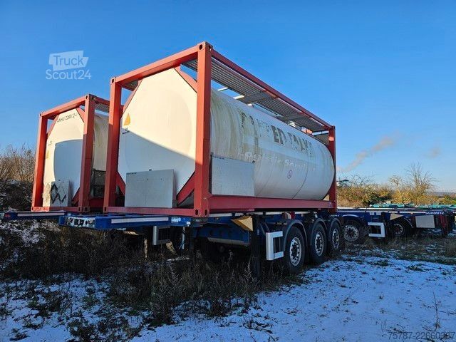 Полуремарке със сменяеми каросерии SCHMITZ CARGOBULL 20" Tankconatinerchassis + Tankcontainer