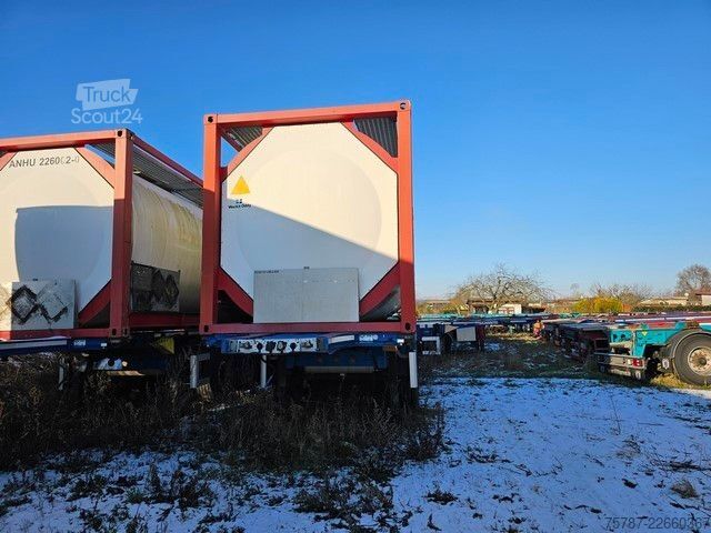 Полуремарке със сменяеми каросерии SCHMITZ CARGOBULL 20" Tankconatinerchassis + Tankcontainer