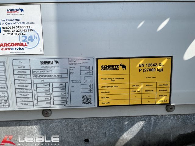 Box semitrailer SCHMITZ CARGOBULL SBO24*Trockenfracht*Liftachse*Code XL*TOP*