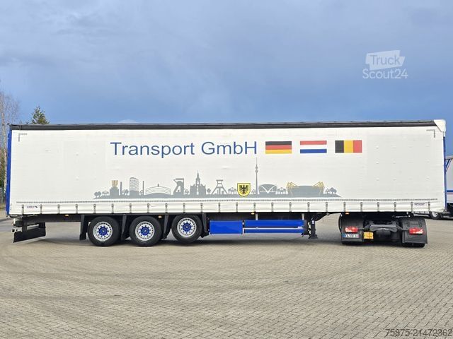 Atvērta puspiekabe ar tentu SCHMITZ CARGOBULL SCS 24/L - 13.62 EB PowerCurtain Liftachse