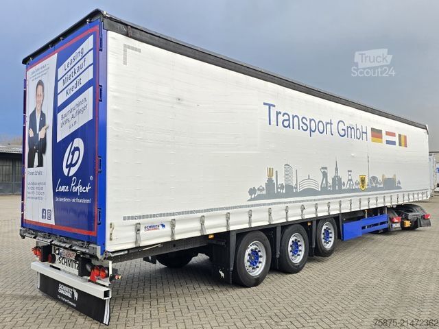 Atvērta puspiekabe ar tentu SCHMITZ CARGOBULL SCS 24/L - 13.62 EB PowerCurtain Liftachse