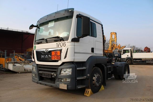 Veszélyes anyagokat szállító teherautó MAN TGS 18.400 4x2 BLS-TS SCHADEN TURBOLADER Nr: 338