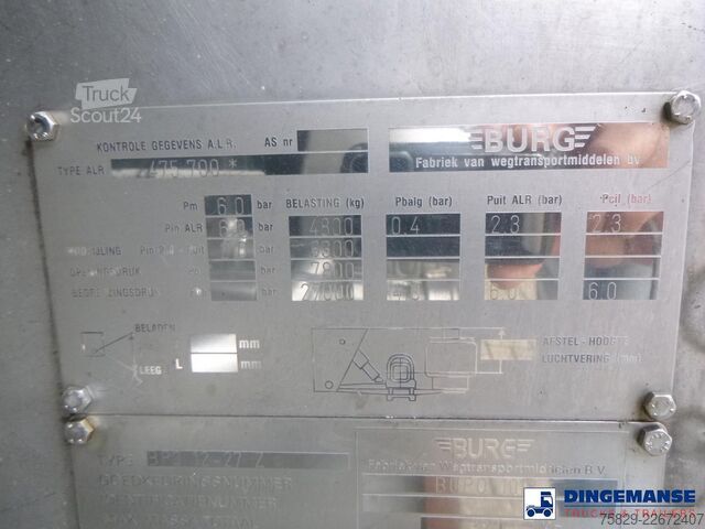 Tartály Burg Chemical tank inox 32.6 m3 / 3 comp