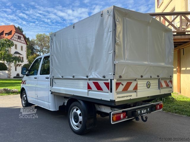 Samochód dostawczy z plandeką VOLKSWAGEN T6 PRITSCHE+PLANE DOKA 4 MOTION NAVI KLIMA AHK