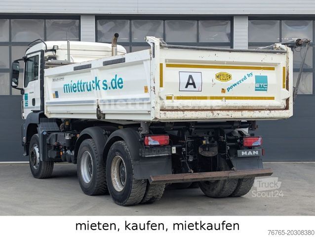 Üç taraflı damperli kamyon MAN 26.470 6x4 Meiller Bordmatik  1760 Euro mtl.