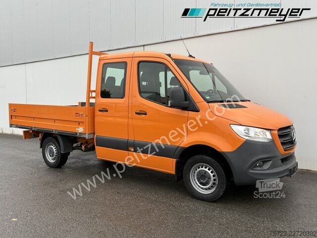 Фургон с двойной кабиной Mercedes-Benz Sprinter 314 CDI Doka Pritsche, Klima, Standh., AHK 2,8 t.