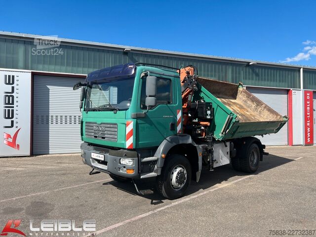Grúa montada en camión MAN TGM 18.280 4x4BB*Terex-Kran*Meiller-Kipper*