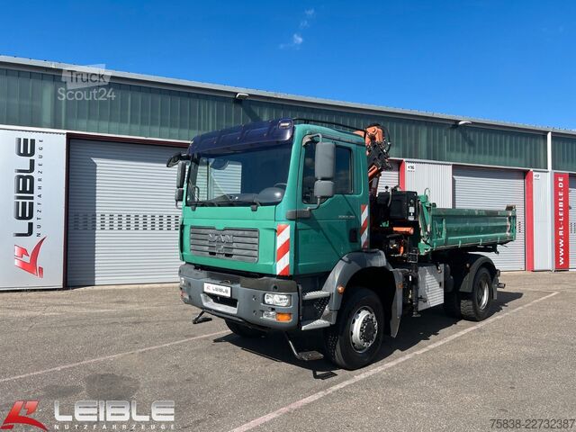 Grúa montada en camión MAN TGM 18.280 4x4BB*Terex-Kran*Meiller-Kipper*