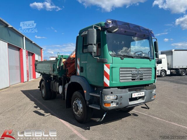 Grúa montada en camión MAN TGM 18.280 4x4BB*Terex-Kran*Meiller-Kipper*