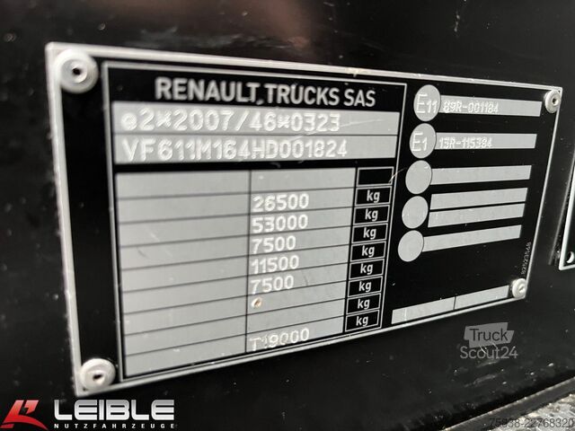 Mainomas kėbulo sunkvežimis RENAULT T 460 Comfort*BDF*VollLuft/Lift*2xTank*