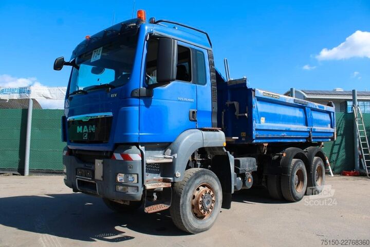 Autocamion basculant tridirecțional MAN TGS 26.440 6x6 BB ALLRAD BORDMATIK Nr.: 734