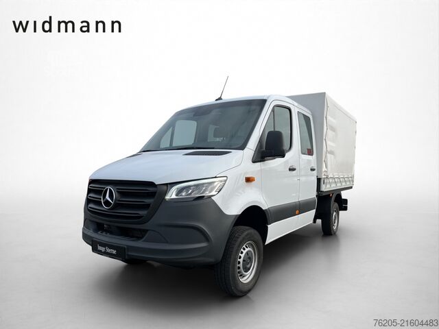 Фургон с брезентова завеса Mercedes-Benz Sprinter 319 CDI 4x4 Doka Pritsche  Klima LED AHK