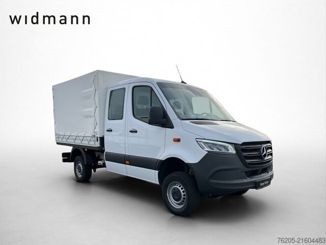 Фургон с брезентова завеса Mercedes-Benz Sprinter 319 CDI 4x4 Doka Pritsche  Klima LED AHK