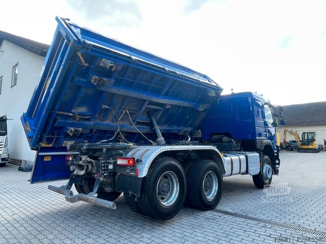 Camion-benne tricar VOLVO FMX 460 6x4 BLL Meiller Bordmatik Retarder TAAXL