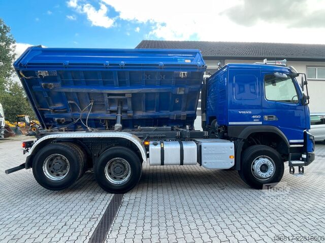 Camion-benne tricar VOLVO FMX 460 6x4 BLL Meiller Bordmatik Retarder TAAXL