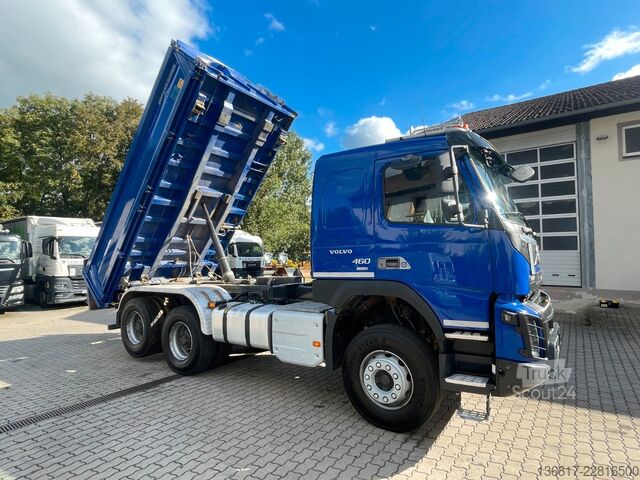 Camion-benne tricar VOLVO FMX 460 6x4 BLL Meiller Bordmatik Retarder TAAXL