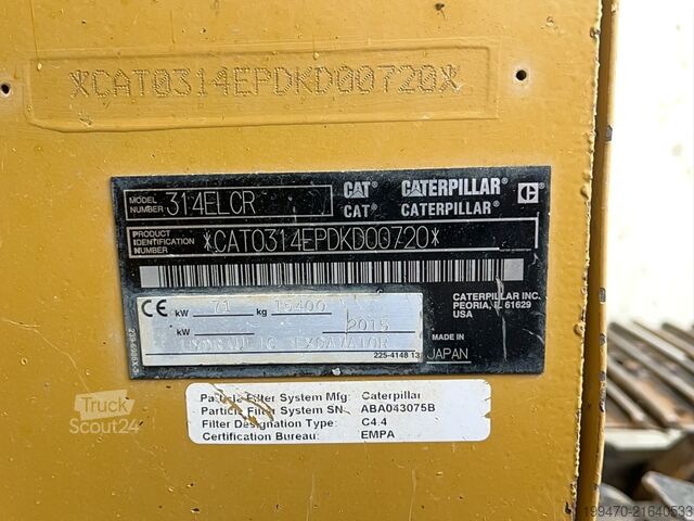 Excavatrice à chaînes Caterpillar 314E LCR