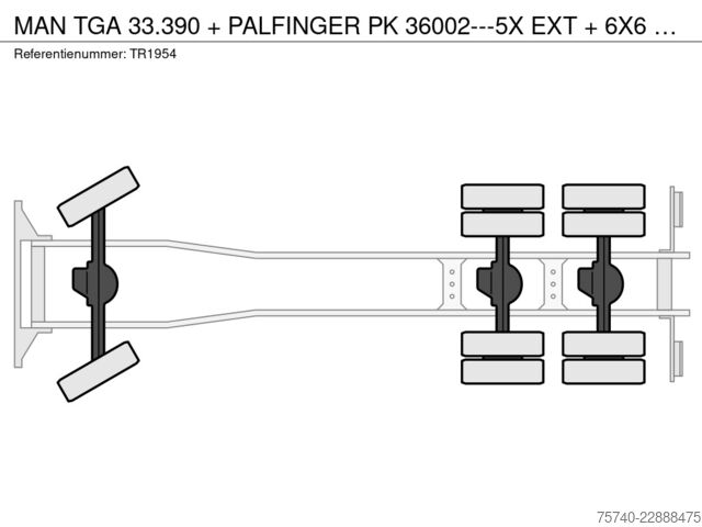 Jeřábové vozidlo MAN TGA 33.390 + PALFINGER PK 36002---5X EXT + 6X6 ...