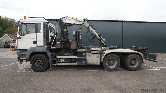 Kranwagen MAN TGA33.360 6x4 HOOKARM WITH KENNIS CRANE BROKEN ...