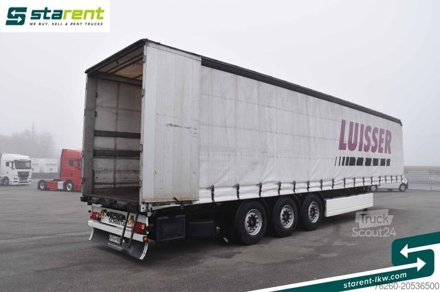 Semiremorcă deschisă cu prelată SCHMITZ CARGOBULL Liftachse Palettenkasten Multilook  SAF Achsen