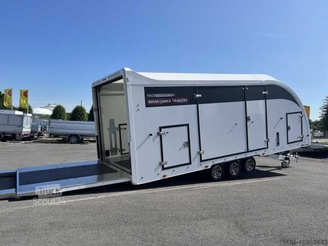Car carrier trailer Brian James Race Transporter 6 ALF Autotransporter geschloss