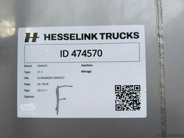 Fond mouvant Kraker CF 200 92m3 Cargo Floor 10MM 2x Liftachse Silver