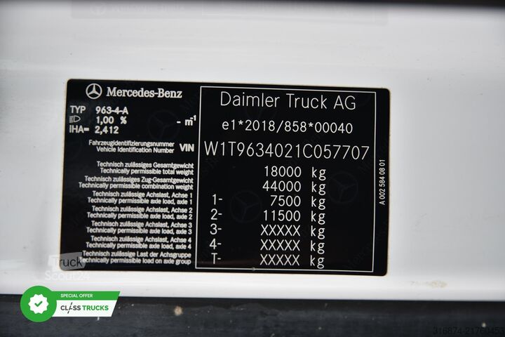 Standardowy ciągnik siodłowy MERCEDES-BENZ Actros 5 1845 BigSpace