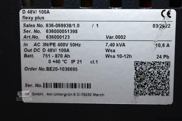 Truckbatteri INDUSTRIE AUTOMATION Flexy Plus D 48V/100A