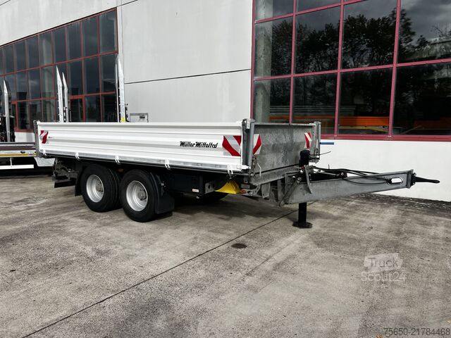 Remorcă basculantă trilaterală Müller Mitteltal TA-2  14,4 t Tandemkipper- Tieflader Breitbereifung NEUWERTIG